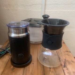 ネスプレッソ　エアロチーノ&ハリオ　コーヒーデカンタ　サラダスピナー