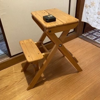 折りたたみ式踏み台(木製)