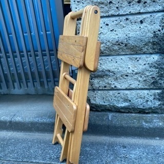 折りたたみ式踏み台(木製)の画像