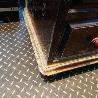 格安！松本民芸家具 キャビネット付ライティングビューロー 訳ありの画像