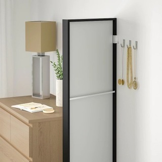 IKEA NISSEDAL ニッセダール ミラー, ブラック40x150 cmの画像
