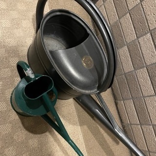 ジョーロ アンティーク 箒とちりとりセット　お庭に是非！
