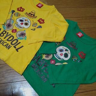 BABY DOLL長袖Tシャツ３点 100の画像
