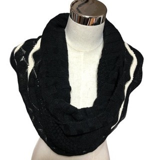 新品未使用 スヌード付き ニット チュニック ワンピの画像