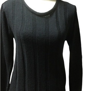 新品未使用 スヌード付き ニット チュニック ワンピの画像