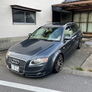 アウディ A4 アバント 19インチアルミ 車高調 ベージュ内装 革シート 内外装綺麗 車検有り オシャレ キャンプの画像
