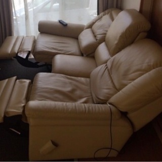 (0円)電動3人掛けソファー