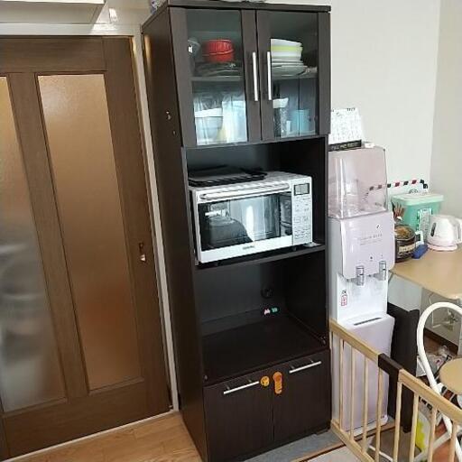 【値下げしました】食器棚(ニトリ)ブラウン
