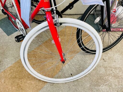 Shimano製変速機レッド クロスバイク アルミフレーム 🚴メーカー保証1年！！ 21technology(21テクノロジー) レッド クロス