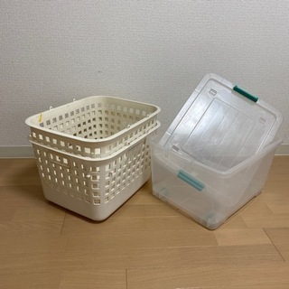 収納ケースとランドリーケース　3個セットの画像