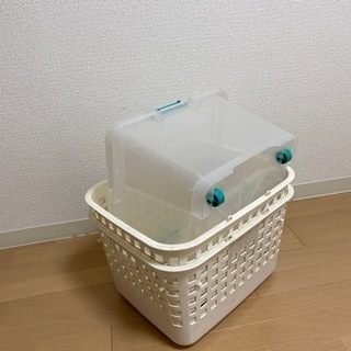 収納ケースとランドリーケース　3個セットの画像