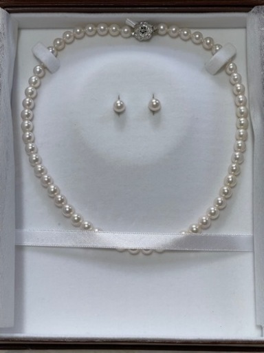未使用☆あやこ真珠ネックレス&ピアスセット