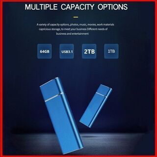 ポータブル SDD 2TB レッド 新品未使用