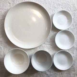 無地ホワイト 食器6点セット