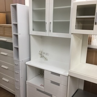 ニトリの２枚扉レンジボード（ホワイト）です。【トレファク東大阪店】