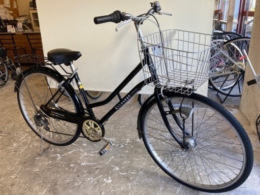 【LEDオートライト】26インチ　6段変速　ブラック