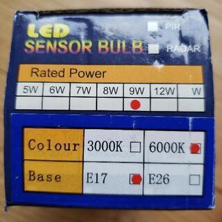 E17金型　LED　人感センサーライト(昼白色)の画像