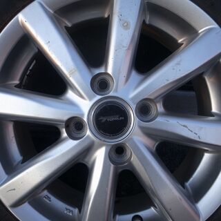 BRIDGESTONE スタッドレスタイヤ BLIZZAK  REVO  GZ  185/70R14　4本セット　アルミホイール付きの画像