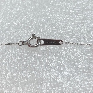 美品 Canal４℃ 10K ホワイトゴールド ダイヤモンドネックレスの画像