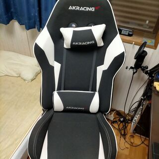 AKRACING ゲーミングチェア WOLF-WHITE 白