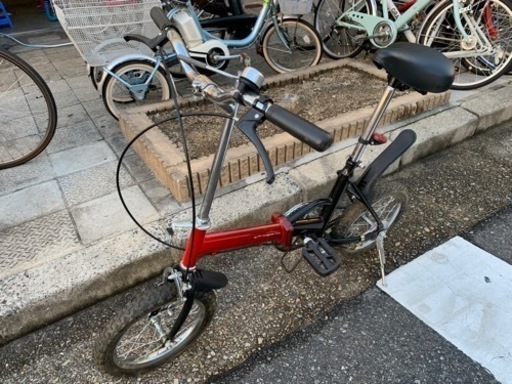 ‼️折りたたみ自転車　１６インチ　赤黒‼️
