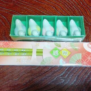 若狭塗箸  手づくり祝い箸★箸置き 小鳥 5羽