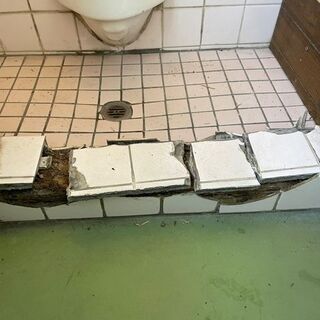 トイレのタイル修繕の画像