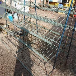 レトロ 商品棚 ワイヤーラック シェルフ 陳列棚の画像