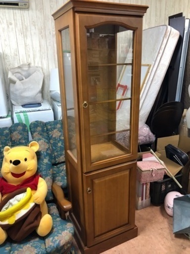 【美品】スリムショーケース✨モーブル しげん屋