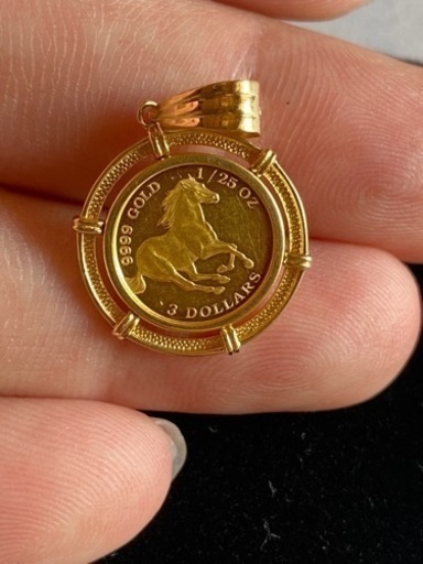 限定値下 K18 エリザベス金貨 ツバルホース 2.8g