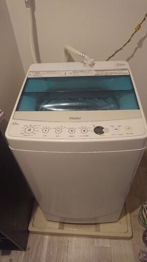 【中古】Haier ハイアー 洗濯機 4,5㎏ 一人暮らし用