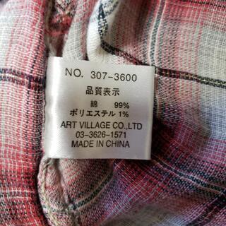 banana seven ピンクシロチェック柄ワイシャツ　メンズの画像