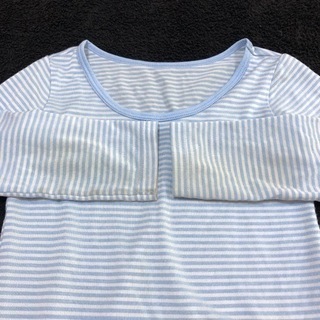 12.★ユニクロ★ヒートテック肌着★ブルーボーダー系★90の画像