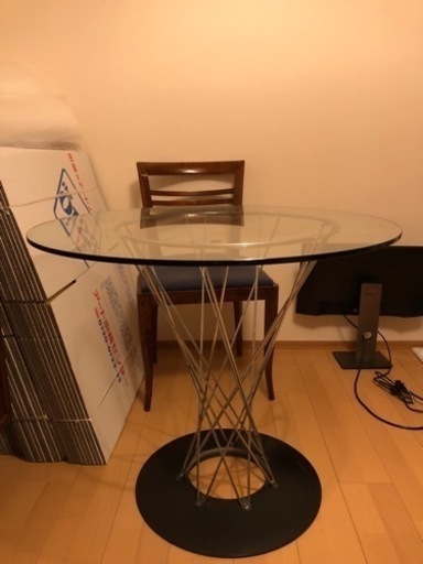 イムズのレプリカ ガラステーブル 80cm