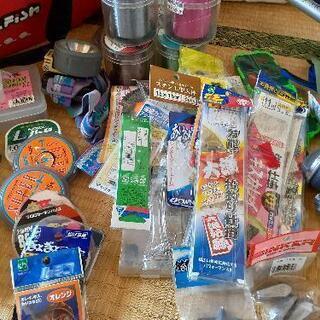 釣り具たくさん　お話し中です。