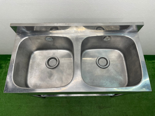 業務用　ステンレス　２槽シンク流し台　店舗　飲食店　W９００ｘＤ４５０ｘＨ８００ｍｍ