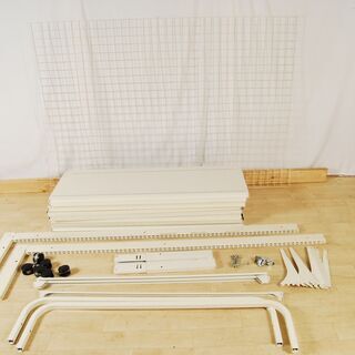 6650-10 店舗什器 中日販売 ユニット什器 ULシリーズ 1200mm 高さ 180cm 両面 4段 H185.5×W122.5cm 棚板8枚 愛知県岡崎市 直接引取可