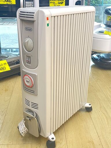デロンギ オイルラジエターヒーター ～10畳用 最大1500W 091521TEC 9枚フィン X字型 暖房 ストーブ★買取帝国 朝霞店