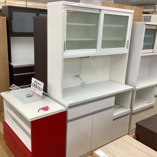 レンジボード ホワイト スライド扉【トレファク岸和田店】