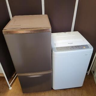 mh売約済み❌高年式2017年製！ おしゃれブラウン&シルバー 家電セット♪ 冷蔵庫 洗濯機