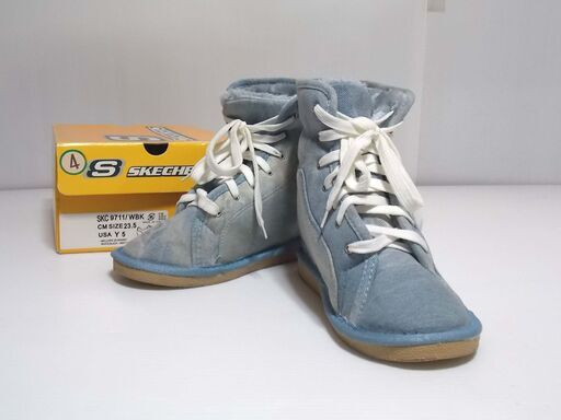 ●○ あったか！（SKECHERS） ボアデニムブーツ 2３cm ○●