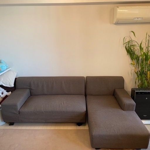 Francfranc 3人がけカウチソファ  ブラウン