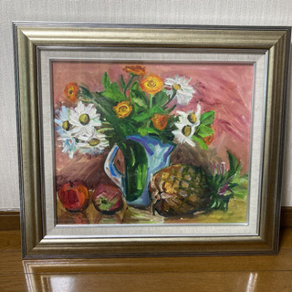油絵　額縁入