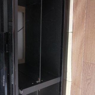 テレビ台　強化ガラス天板　大型　黒の画像