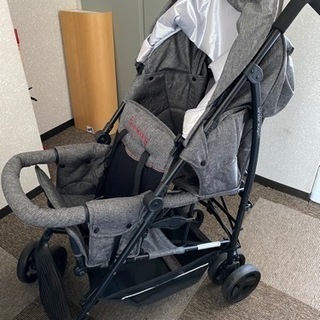 日本育児 kinderwagon DUOシティHOPII グレーデニム 軽量コンパクトな