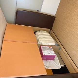 【受付終了】ダブルベッド　マットレス　セットの画像