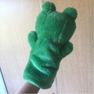 【引渡し確定】かえる　パペットぬいぐるみの画像