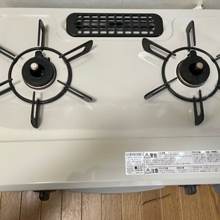 一次受付終了】2020年製 美品 グリル未使用 リンナイ 都市ガス用 ガステーブル ガスコンロ RTE340BEL 左強火 水無片面焼きグリル の画像