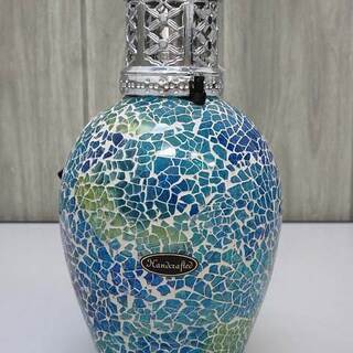 ss2867　未使用品　Ashleigh&Burwood　フレグランスランプ　モザイクメドゥー　アシュレイ＆バーウッド　アロマランプ　輸入雑貨　ランプL　オイル　ウィック　触媒燃焼　空気清浄作用の画像