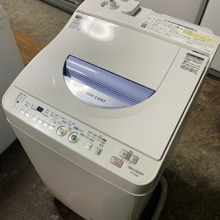 札幌市内配送無料 美品 シャープ 全自動洗濯機 5.5kg ES-TG55L-A